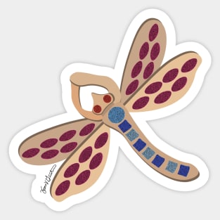 The Dragonfly in Her Hair Sticker